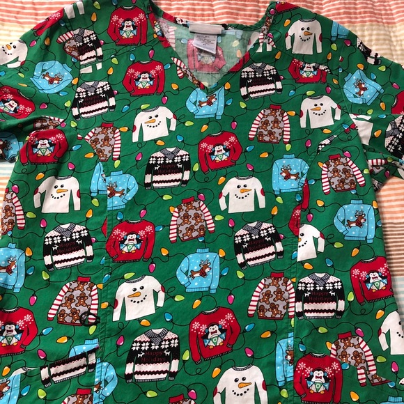 ugly christmas scrub tops